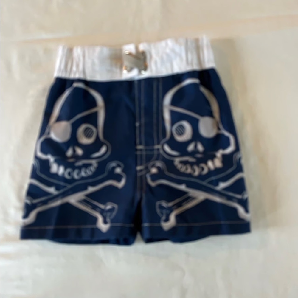 Nano Navy and White Swim Shorts  Size: 3 months